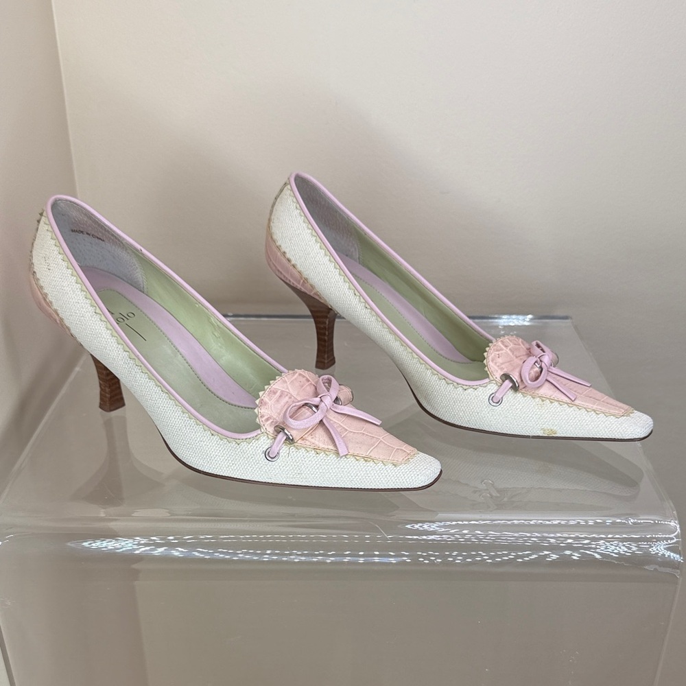 Paolo Chic Pink and Cream Heels